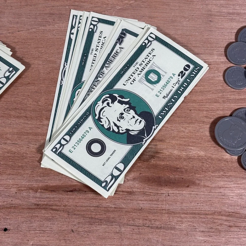 Melissa & Doug Play Money Set Educational Bills and Coins Assortment